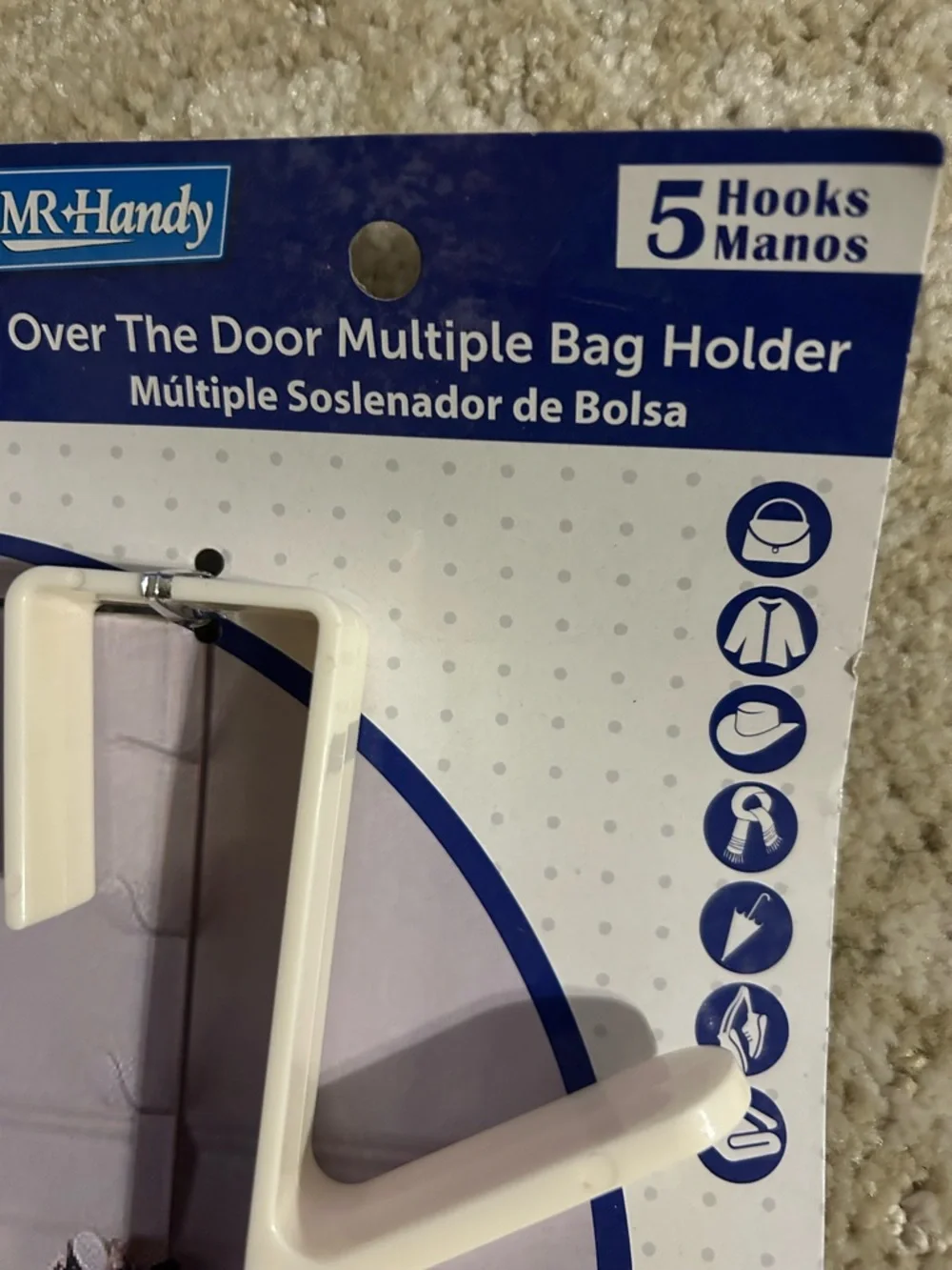 NWT 4 hooks.  2 oak antique brass  w/ hardware & 2 plastic over the door hooks.